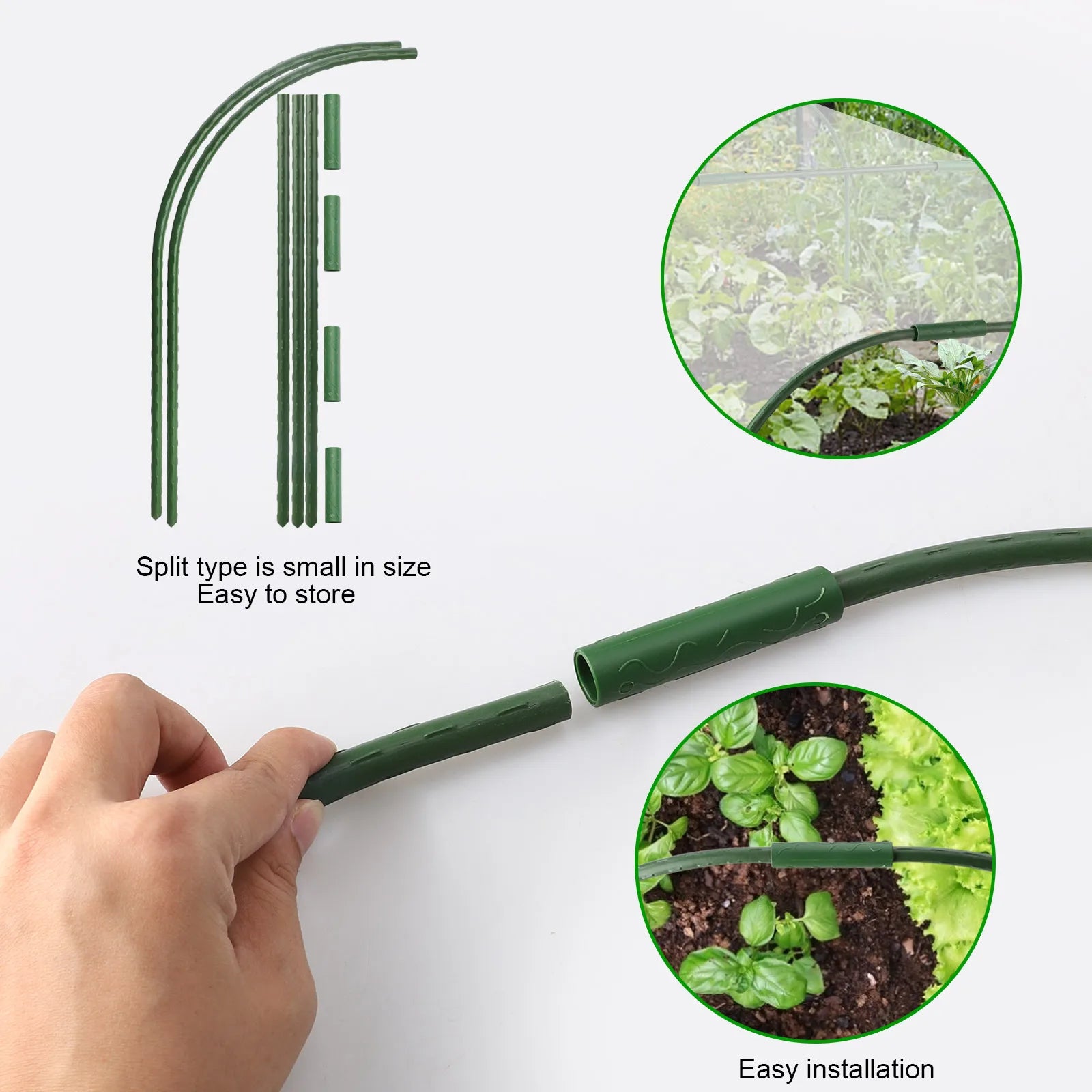 For Plants Row Cover Greenhouse Hoop Garden Hoops 11mm Durable Portable Raised Beds Netting Sturdy Planting Support Frame - South Mountain Nursery