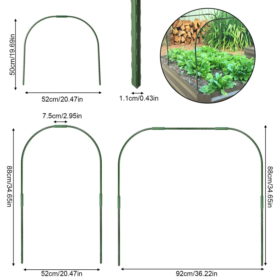 For Plants Row Cover Greenhouse Hoop Garden Hoops 11mm Durable Portable Raised Beds Netting Sturdy Planting Support Frame - South Mountain Nursery