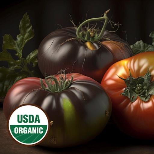 Organic Black Brandywine Heirloom Tomato Seeds - Non GMO - Easy to Grow Vegetable Garden - South Mountain Nursery